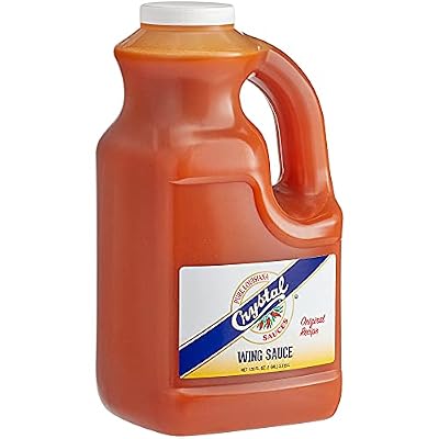 Crystal Pure Louisiana Original Hot Wing Sauce, 1 Gallon, Aged Cayenne Peppers, Buffalo Wing Marinade, Bake, Broil, Grill