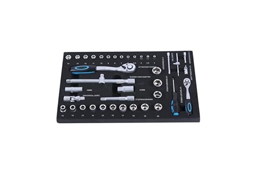 Tioply Tool Chest Including 238 Pieces Of Mechanics Tool Kit, 4-Drawer High Capacity Tool Box, Lockable Home Repair Tool Storage Organizer With Sliding Drawers For Garage Blue #TOP6