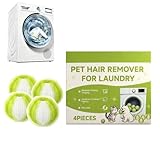 Quitapelusa para Pelo De Perro En Lavandería,4 Unidades Bolas Antipelos para Lavandería | Eliminador De Pelusas De,Uso En Baño Hogar Tapicería Secadora Alfombra Ropa Muebles