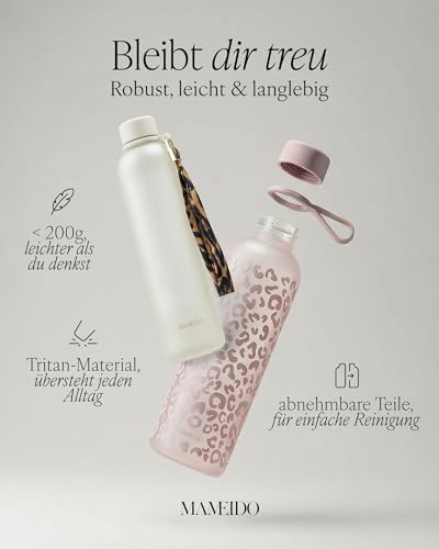 MAMEIDO Trinkflasche Kohlensäure geeignet aus Tritan 600 ml Flamingo – Ansicht 6