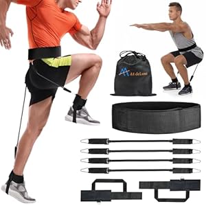 | Jump Dunk Vertical Leg Bands Trainer for Basketball, Football, Volleyball, and Strength Training. Tester Exercise Plyometric Jumptrainer Equipment. With high Resistance for higher Jumping.