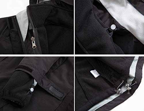 Diamond Candy Womens 3-in-1 Winter Jacket Waterproof Rain Coat with Hood Warm Fleece Ski Jackets