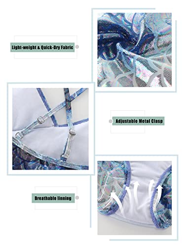 Image of Girls One Piece Swimsuits Mermaid Bathing Suits Summer Swimsuit 2-14 Years