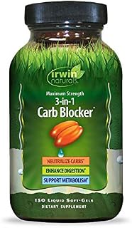 Irwin Naturals Maximum Strength 3-in-1 Carb Blocker - Neutralize Carbohydrates and Support Metabolism