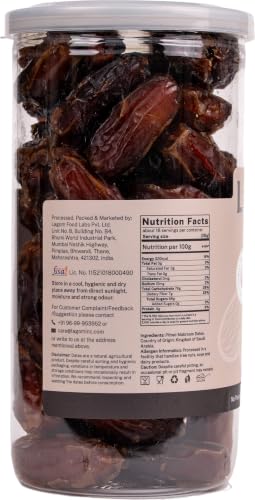 Image of Lagom Mabroom Seedless Dates 1 kg | Premium Pitted Saudi Khajoor | Firm, Chewy Texture with Rich Caramel Taste | No Added Sugar, No Preservatives | Vegan, Gluten Free, Non-GMO