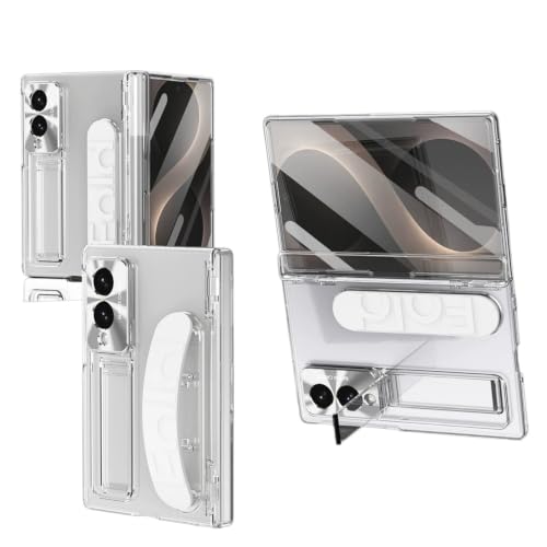 �P�[�X Samsung Galaxy Z Fold8 Ultra�Ή�/Z Fold8�Ή�, ���X�g���b�v�E�q���W�X�^���h | ���X�g���b�v��̌^�A�q���W���X�^���h�A�J�������͂̍��߂̉��A180°�J�A���^�̓���ی�(Transparent,Z Fold