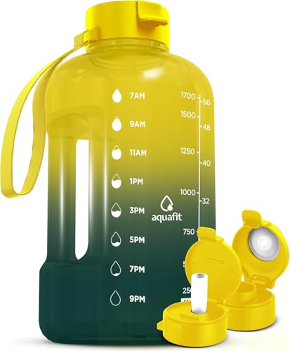 AQUAFIT Half Gallon Water Bottle with Time Marker