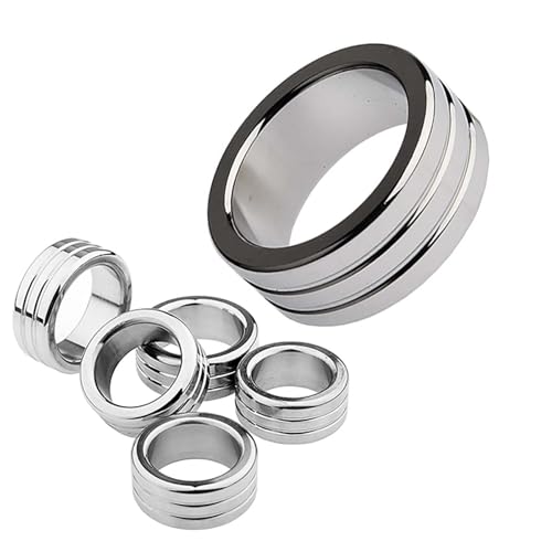 Stainless Steel Anti Slip Fitness Ring Stretcher, Men's Special Strength Exercise Ring -E36CCUS (28mm：A)
