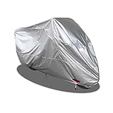 wasserdicht: Unsere Motorradabdeckung besteht aus Oxford-Stoff und die Rückseite ist mit hochdichtem Silber beschichtet, das eine wirksame Isolierung, UV-Schutz und wasserdicht ist.