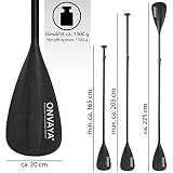 ONVAYA® SUP/Kajak Paddel | 2-in-1: Stechpaddel & Doppelpaddel | Für Stand-Up-Paddling, Kajak, Schlauchboot...
