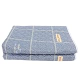 Angoily Wiederverwendbare Baumwoll Bettauflage mit Rutschfester Unterseite Saugfähige Inkontinenzunterlage für Ältere Menschen und Frauen während Menstruation