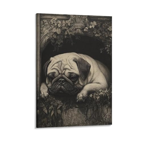 Tableau impression sur toile carlin déco murale 40x60