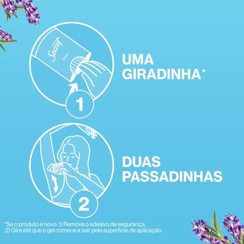 Desodorante em Gel Antitranspirante Secret Aroma de Lavanda com pH Balanceado 45g