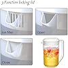 Amazing Abby - Kitchen Party - 4-Quart Plastic Pitcher (1-Pack), Unbreakable Water Pitcher with Lid, BPA-Free, Heat-Resistant, Dishwasher-Safe, Great for Both Iced and Hot Drinks, Indoors and Outdoors