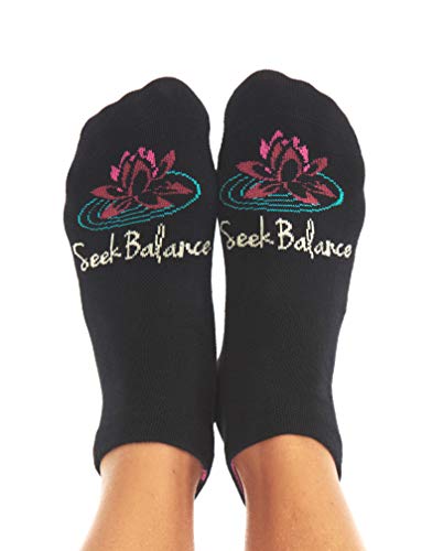 Toe Talk,"Seek Balance" Non Slip Grip Socks, Yoga Socks, Ideal for Pilates Yoga