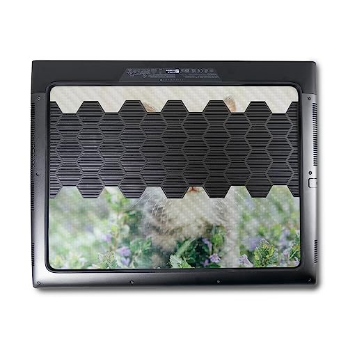 Image of MightySkins Carbon Fiber Skin Compatible with Alienware M18 R1 (2023) Full Wrap Kit - Blue Eyed Kitten | Protective, Durable Textured Carbon Fiber Finish | Easy to Apply | Made in The USA