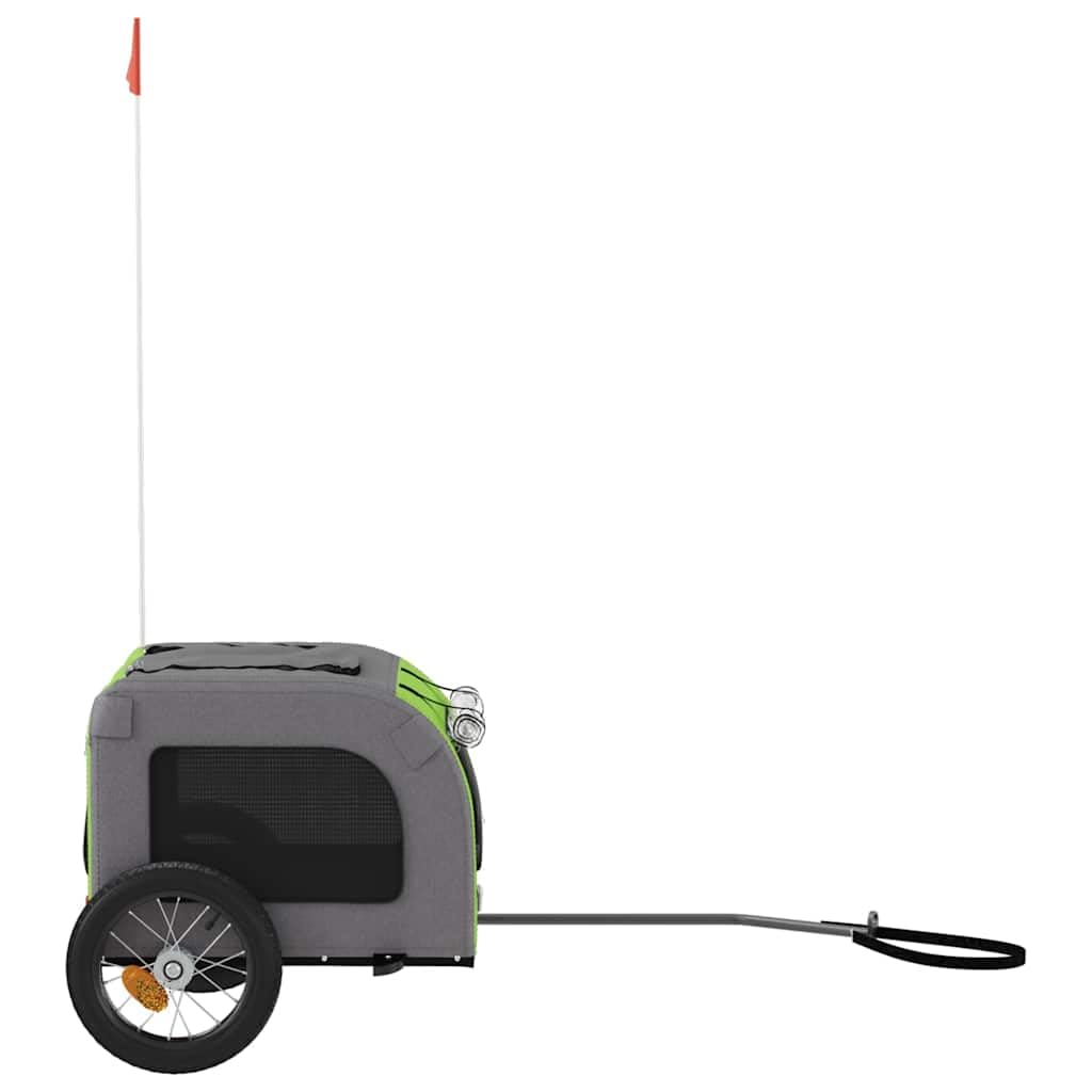 Rimorchio per bicicletta per cani, rimorchio per bicicletta per animali domestici con telaio in ferro, 125 x 64 x 66 cm, portata fino a 45 kg, nero