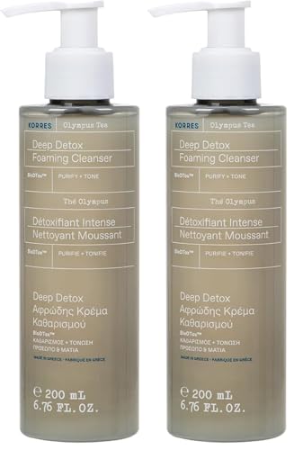 Nettoyant moussant détoxifiant peaux fatiguées Thé Olympus visage et yeux