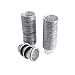 Angoily 100 Piezas Desechables de 110 Ml de Papel de Aluminio para Tartas Molde para Pasteles Redondo para Hornear Mini Pasteles Personales Pasteles Quiche Horno Latas de Papel Seguras