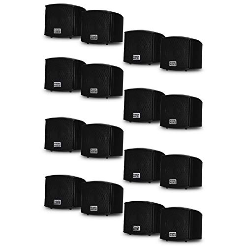 Acoustic Audio AA321B Mountable Indoor Speakers 3200 Watts Black 8 Pair Pack AA321B-8Pr