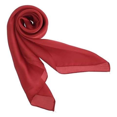COMNICO Szalik na głowę satynowy szalik do włosów dla kobiet szaliki na szyję kwadratowy jak jedwabna bandana owijki do włosów szalik do spania (60 cm), Czerwony, Rozmiar uniwersalny