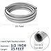 1/2 Inch Flexible PVC Conduit Kit, 25 ft Non- Electrical Conduit for Wiring, Marine Grade & Outdoor, for HVAC, Gray