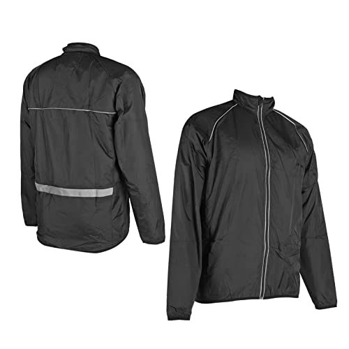 Chaqueta rompeviento liviana para ciclismo negra miniatura 4