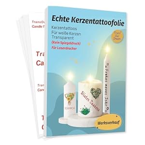 TransOurDream A4 Laser Kerzentattoofolie, 10 Blatt