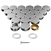 LuckIn 3/5" Cap Mirror Nail, Stainless Steel Advertising Nails Screw Fasteners Hardware Kits, 20pcs