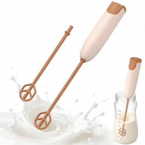 Handheld Electric Baby Formula Mixer with 2 Stirring Sticks, Battery Operated Bottle Mixer, Portable Low-Speed Stirrer for Baby Bottles, Formula, Protein Powder, Coffee, Home, Travel and Office Use