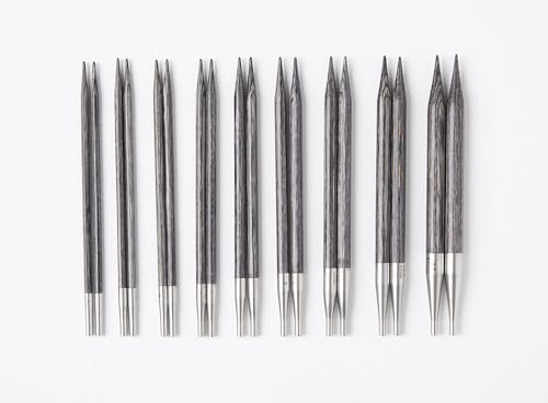 Image of Knit Picks Premium Wood Interchangeable Knitting Needles Set with Case | 9 sizes of 4.75 inch long Resilience knitting needles, sizes 4-11, includes cables, stitch markers, and endcaps.