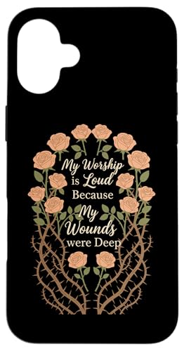 �N���X�`���� �t���[���� ���[�Y My Worship Is Loud �X�}�z�P�[�X iPhone 16 Plus �p