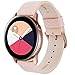 V-MORO Leather Band Compatible with Galaxy Watch 7 5 4 6 Bands 40mm/44mm with Rose Gold Stainless Steel Buckle 20mm Women