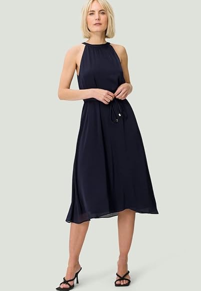 zero Damen Kleid amerikanischer Ausschnitt Night Sky,38 : Amazon.de: Fashion