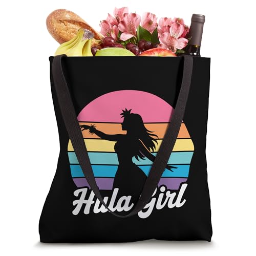 Bolso tote retro hawaiano con chica hula y puesta de sol vintage miniatura 4