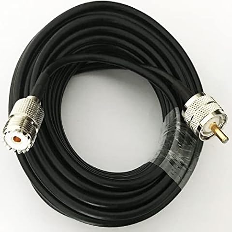 BXMY Coaxial Cable RG58 UHF PL259 Male To UHF SO239 Female Connector Pigtail Coax Cable 15/50cm 1m 2m 3m 5m 10m 15m 20m 30m Cover