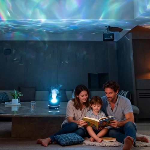 Diffuseur d'arômes de projecteur à brume fraîche avec lampe LED 7 couleurs pour bureau - 8