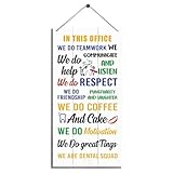 Dentist Gift, Decorative Wood Hanging Wood Plaque, Rustic Wood Decor, Dental Office Decoration, Inspirational Decor for Dentist Office, Office Door Hanger, Wall Decor Art, Teamwork Gift