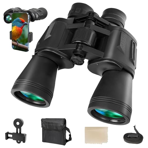 Image of 20x50 High Power Binoculars for Adults, Long Distance Binoculars with Phone Adapter, BAK4 Prism and FMC Lenses, Waterproof Binoculars for Bird Watching, Hunting, Travel, Stargazing and Sports Events