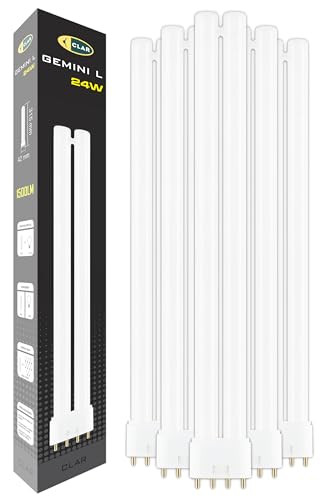 Ampoule Fluorescente Gemini L 24W 4000K 2G11 Lumière Blanche Neutre Tube Droit Professionnel Haut Flux CFL Remplacement Technique Éclairage Intérieur Bureaux Laboratoires Cuisine Industriel Précis