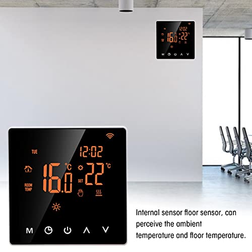 ME81H Smart Thermostat WIFI AC230V 50/60Hz 5-90℃ LCD Touch Screen Water Floor Heating 16A for Tuya (Orange Background White Button 16A) - Image 3
