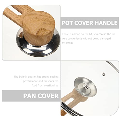 Zerodeko Cooking Pot Lid Frying Pan Cover with Handle Visual Skillet Lid Universal Cookware Lid for Pots Pans and Skillets 25cm - Image 3