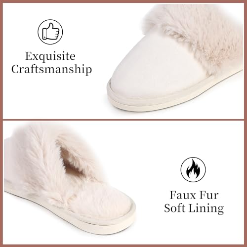 SNOWDROP Slippers For Women Memory Foam Indoor Outdoor Trendy House Shose,Comfy Non-Slip Soft Warm And Cozy Fluffy Fuzzy Slippers3