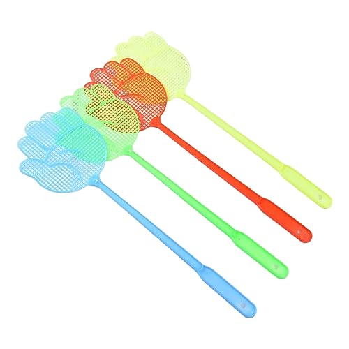 Juego de 4 matamoscas en colores, matamoscas de plástico manual para perros, repelente ultrasónico (azul claro, talla única)