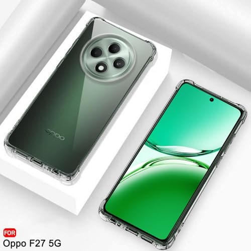 Image of TheGiftKart Crystal Clear Back Cover Case for Oppo F27 5G | Shockproof Soft TPU Case | Cushioned Edges for Ultimate Protection Back Cover Case for Oppo F27 5G (TPU, Transparent)