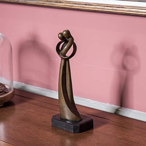 Estatua de pareja amorosa en bronce miniatura 6
