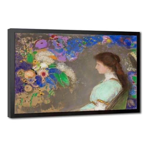 Toile Odilon Redon Portrait de Violette Heymann décoration salon et bureau