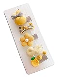 Haarklammern 5er Set für Mädchen, Baby Haarschmuck Accessoire bunt, süße Spangen, Haarclips, Kopfschmuck Gelb