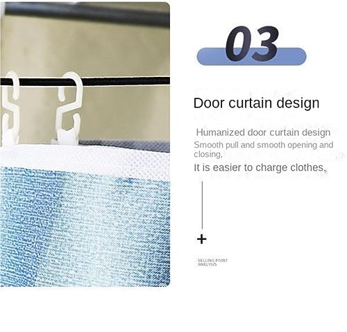 Wardrobe Foldable Closet Portable Closet Simple Wardrobe Clothes Steel Tube Wardrobe Economical Assembly And Storage Wardrobe Closet Wardrobe Cabinet (Color : D, Size : 163 * 45 * 170cm) 6 Wardrobe Foldable Closet Portable Closet Simple Wardrobe Clothes Steel Tube Wardrobe Economical Assembly And Storage Wardrobe Closet Wardrobe Cabinet (Color : D, Size : 163 * 45 * 170cm) - Image 6