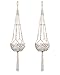 Mkono 2Pcs Macrame Plant Hangers Indoor Outdoor Hanging Planter Basket Cotton Rope 4 Legs 41 Inch